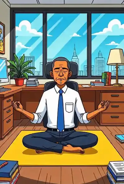 Obama Yoga in Rick and Morty Style