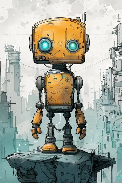 Scribble Ink Cartoon Character Prompt
