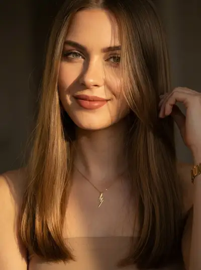 Golden-hour close-up portrait with soft natural light