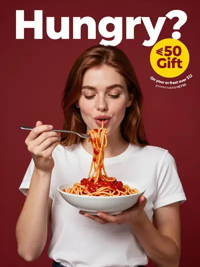 Premium Commercial Food-Delivery Advertising Portrait with Typography