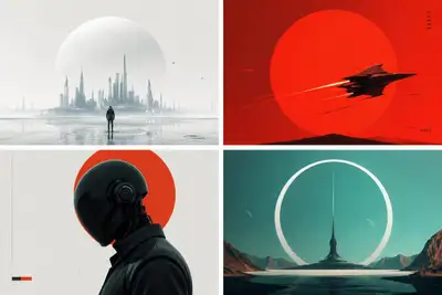 Minimalistische futuristische Konzeptkunst-Vorlage