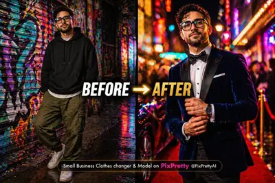 Streetwear to Red Carpet Before/After Transformation