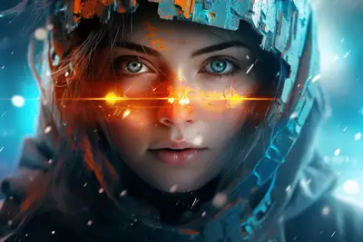 Hyper-realistic sci-fi paint face prompt