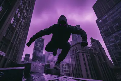 Urban Parkour Pursuit Art Prompt