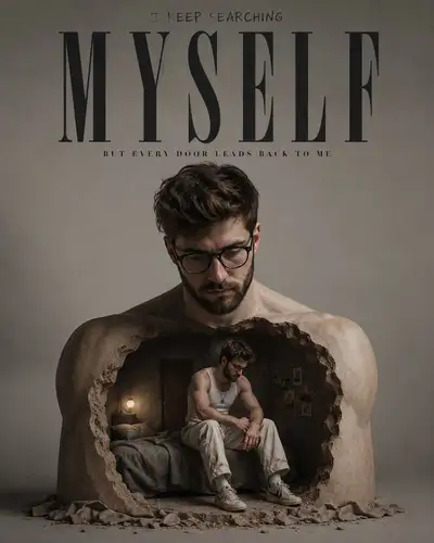 Surreal Self-Discovery Fashion Portrait