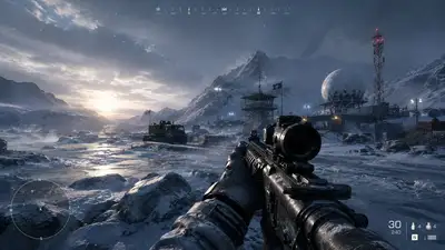Arctic Military FPS Gameplay Simulation