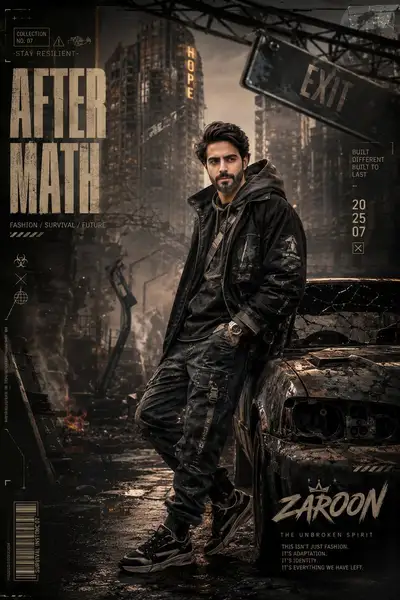 Post-Apocalyptic Editorial Fashion Poster
