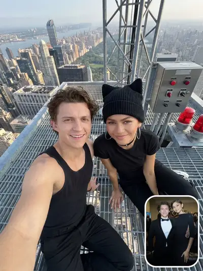 Skyscraper deck selfie variant with actor, GPT Image 2
