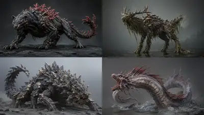 Prompt für Evolvierte Kreaturen-Konzeptkunst