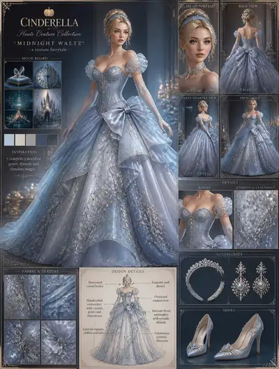 Haute Couture Fairytale Princess Character Transformation