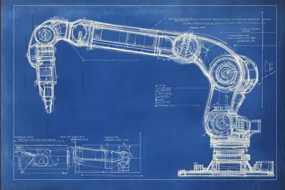 Plantilla de ilustración de patente estilo esquema blueprint