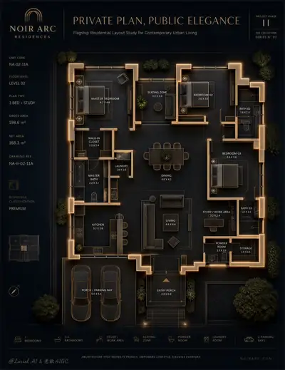 Luxury Real Estate Floor Plan Sales Poster