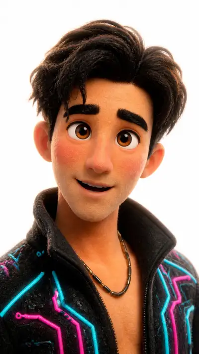 Claymation character portrait transformation