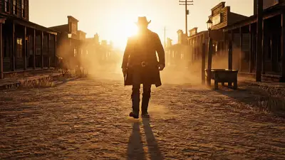 Lone Gunslinger Western Cinematic Shot