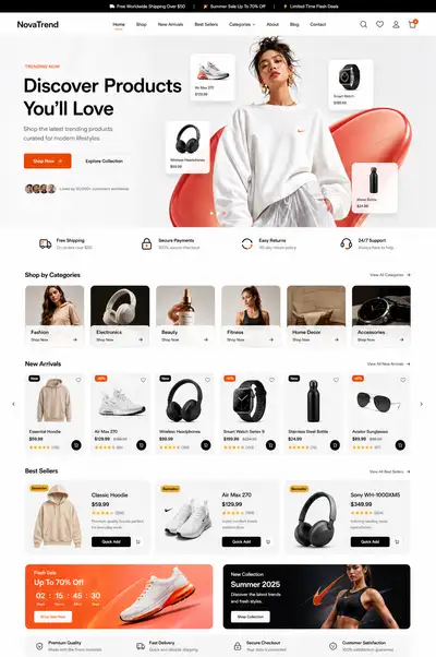 Premium eCommerce Website UI/UX Design Prompt