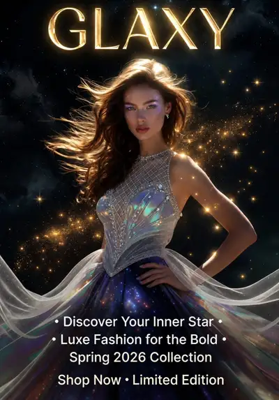 Cosmic Fashion Poster Prompt