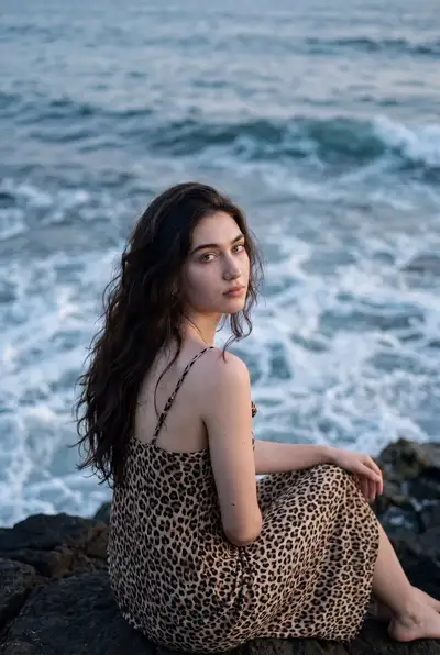 Cinematic Coastal Editorial Fashion Portrait