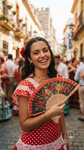 Retrato de celebración festiva vibrante en una calle europea