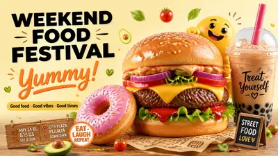 Street food festival social media banner