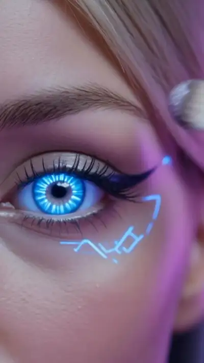 AI Cyber Makeup Cinematic Video Prompt