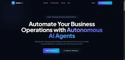 Eine Single-File-Aether-AI-SaaS-Landingpage bauen