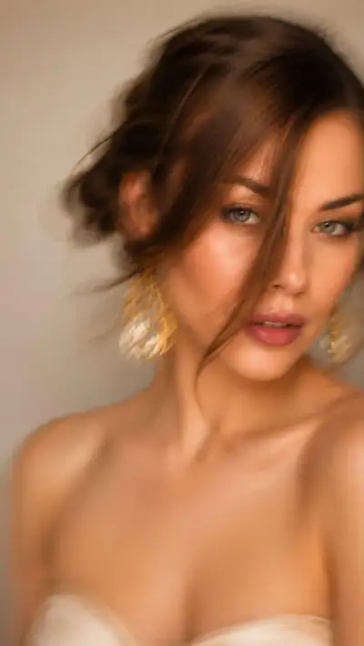 Ultraweiches Glamour-Porträt mit goldenem Licht
