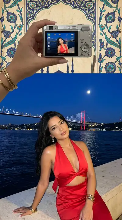 Y2K Digicam Dual-Zone Istanbul Portrait