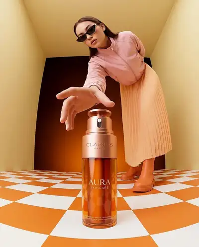 Golden Liquid Splash Skincare Bottle