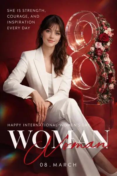 International Women's Day luxury editorial poster campaign