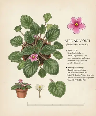 Plant Care Botanical Illustration