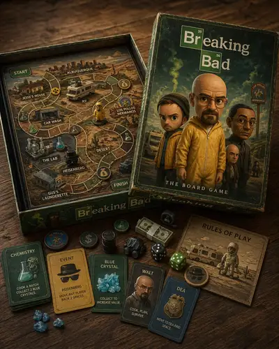 Pixar-style Breaking Bad Board Game Render