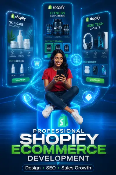Shopify Ecommerce Development Promotional Poster