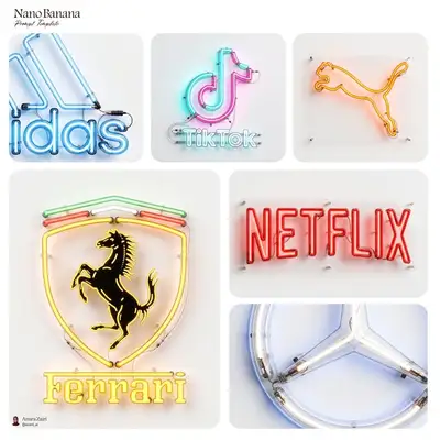 Hyper-Realistic Neon Sign Logo Render Template