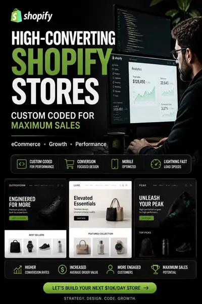 High-converting Shopify stores marketing advertisement