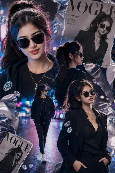 Luxury Fashion Editorial Collage Prompt