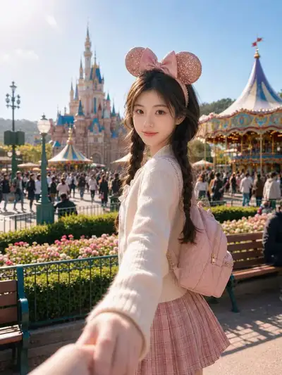Disney Park Follow-Me Portrait Prompt