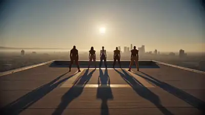Rooftop golden-hour dance music video prompt for Seedance 2.0