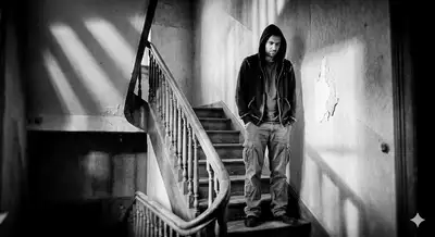 Cinematic Noir Interior Portrait