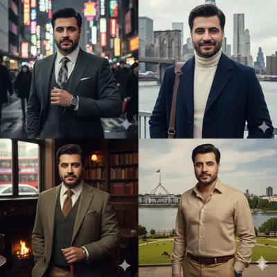 Four Cities Same Face Collage