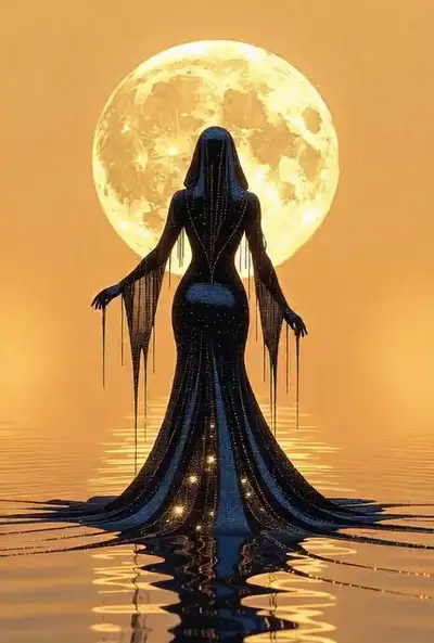 Invisible Entity with Glittery Ink under Harvest Moon