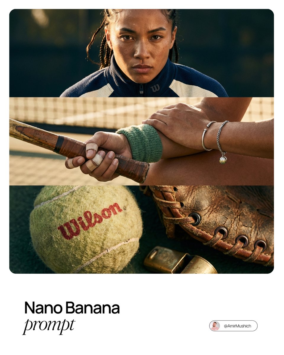 Editorial triptych brand campaign, AI-generated muse