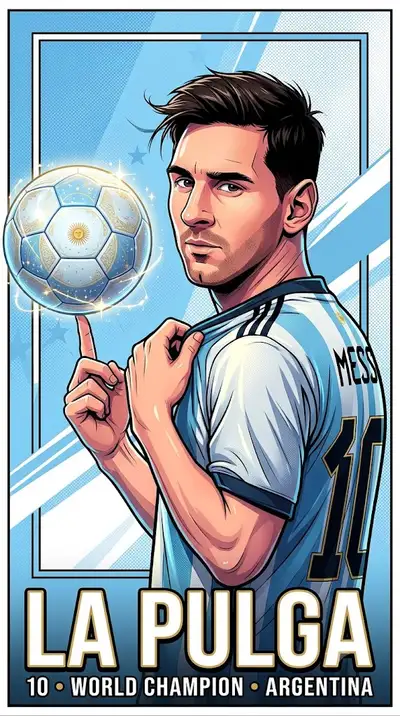 Messi Neo-Pop Anime Portrait
