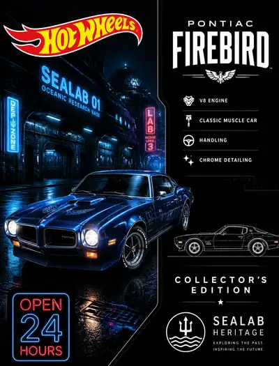 Hot Wheels 庞蒂亚克火鸟海底基地海报
