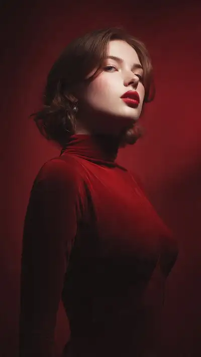 Cinematic Red Velvet Portrait