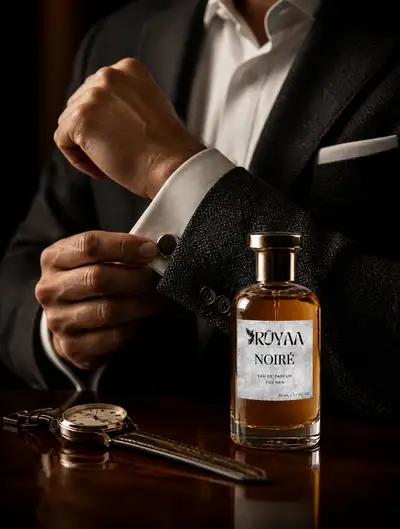 Luxury perfume editorial still life prompt