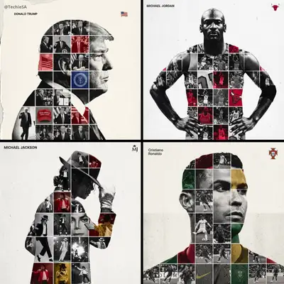 High-End Sports Tribute Poster with Dual Exposure Grid