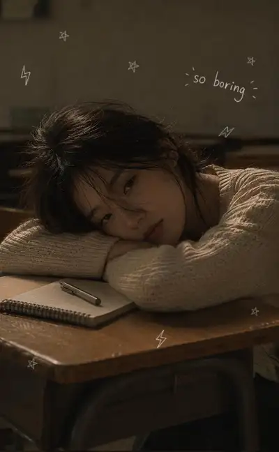 Cinematic Portrait with Doodle Overlays - Classroom Floor
