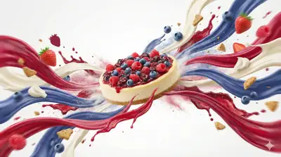 Dynamic flavor wave food composition with energy ribbons