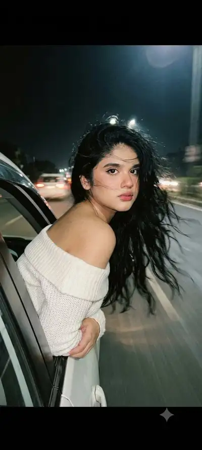 Cinematic Night Portrait from Car Window