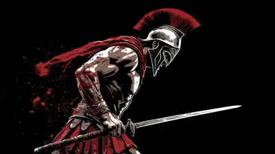 Spartan Warrior 300 Comic Book Style